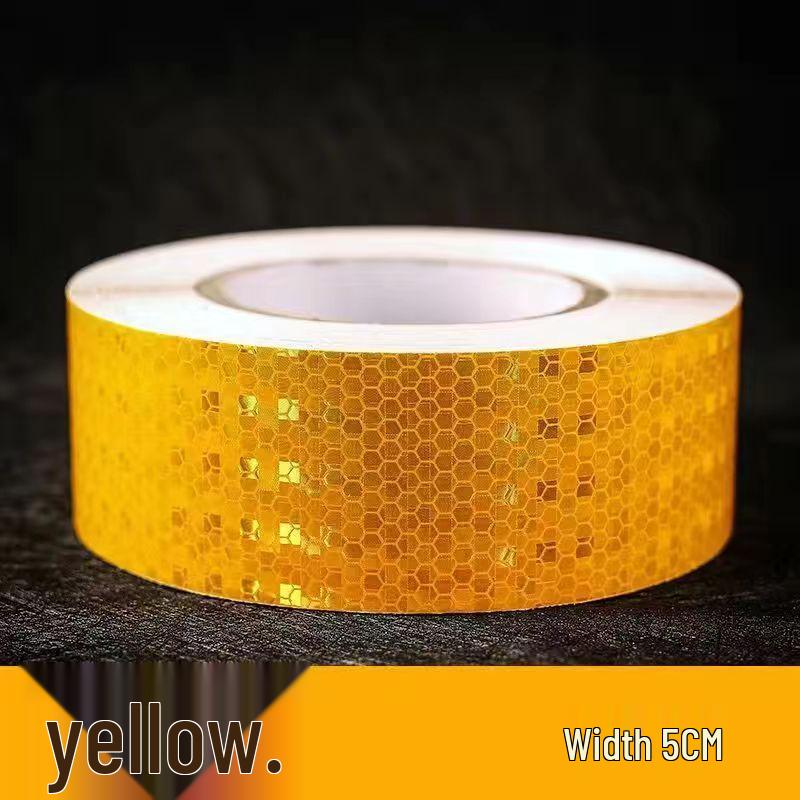 

Fluorescent Reflective Safety Tape: 5CM, 10CM, 15CM Widths for Night Traffic, Anti-Collision Warning Length 1m