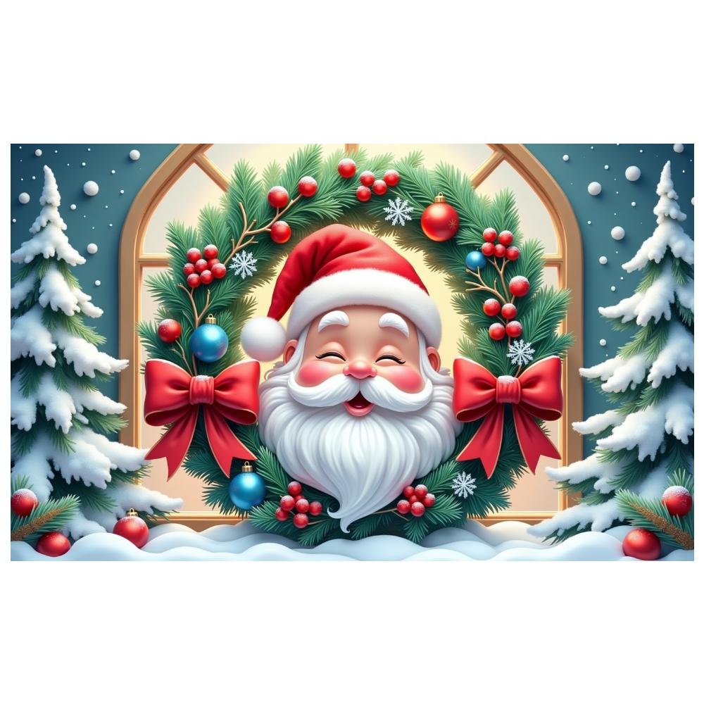 Winter Banner Material Christmas Backdrop Xmas Banner Snowflake Pattern Christmas Banner For Family Gathering Photo Backdrop