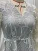 Women's Beaded Lace Embroidery Wedding Evening Gown Party Dress