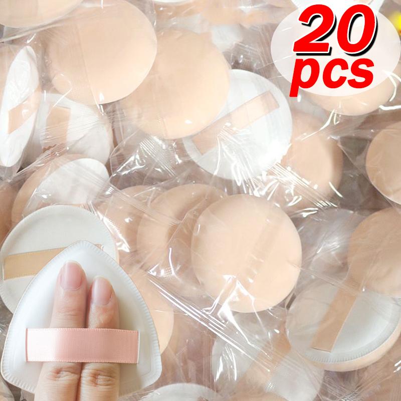 20pcs Soft Thick Powder Puff Triangle Makeup Puffs Cosmetics Puff Makeup Tools Wet Dry Use Concealer Foundation Sponge Cushions