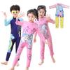 Children Swimwear Cartoon Sunscreen Long-sleeve Diving Suit For 3-11 Years Old Kids
