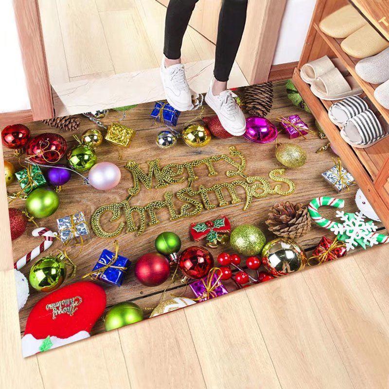 Christmas Door Carpet Floor Mat Halloween Living Room Coffee Table Mat Bathroom Thickened Non-slip Floor Mat