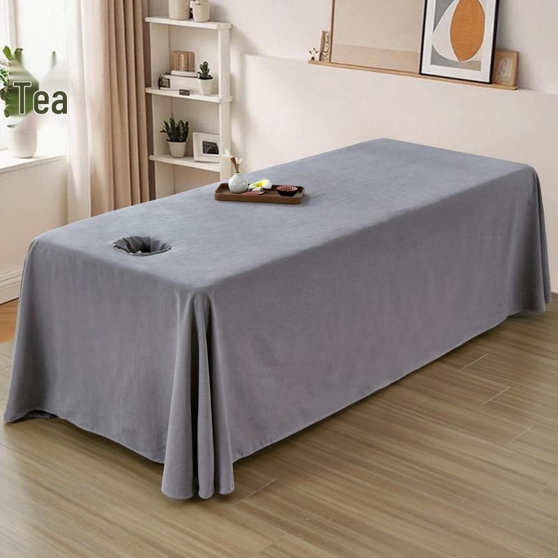 Universal White Beauty Bed Sheet with Face Hole - Elegant Massage Table Cover