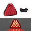 For F1 Style Motorcycle Car Pilot Lights Triangle Rear Brake Lamp Warning Strobe Stop Safety Black Red RGB Bumper