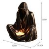 Halloween Ghost Candle Holder Gothic Style Faceless Ghost Candlestick Wizard Decorative Candle Holder for Home Party Supplies