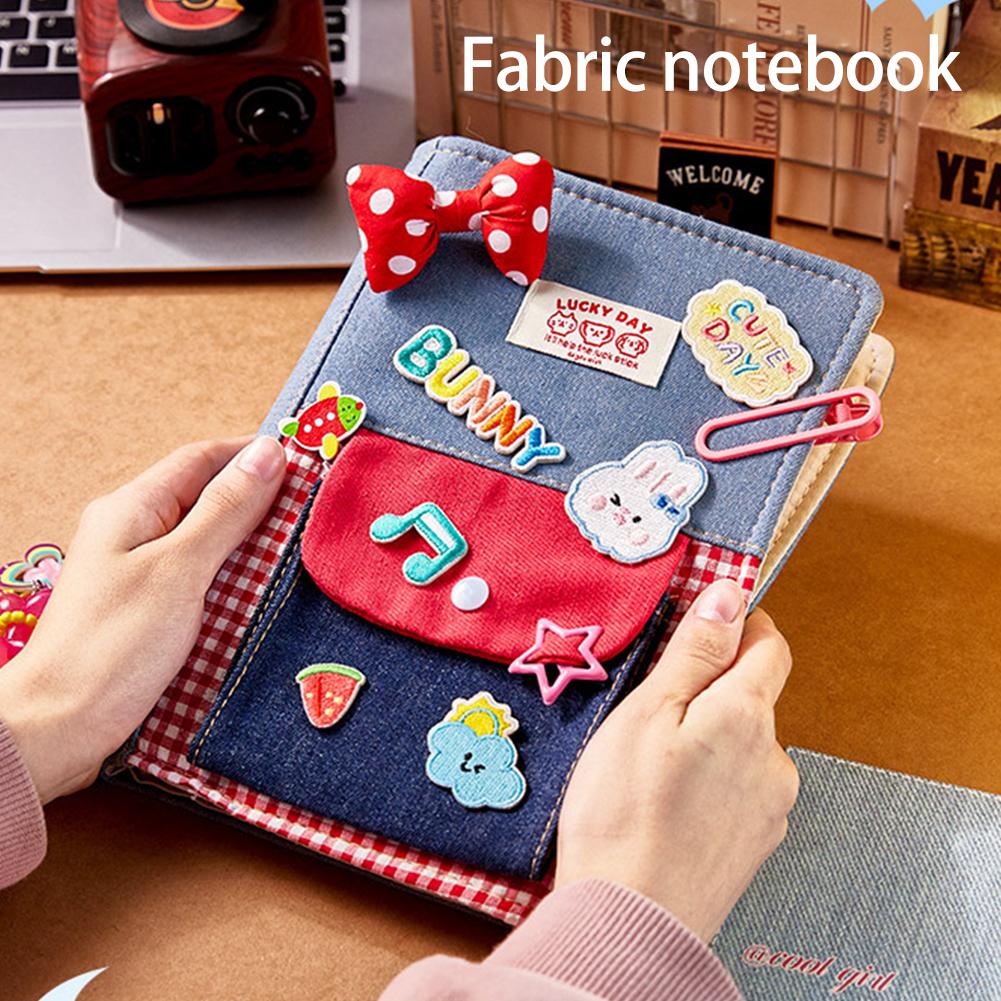 Denim Cloth Notebook Diary DIY Journal Notebook Scrapbook School Study Stationery Gift For Kids Students