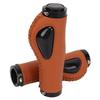 Artificial Leather Bicycle Grips Liquid Silicone Palm Pad Shock Absorption Handlebar Cover for Bike Accessories Brown