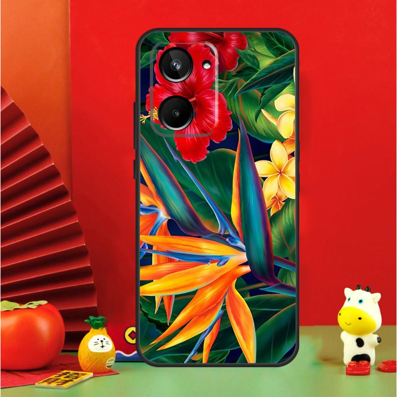 

Tropical Paradise Hawaiian Flower For Realme 10 11 12 13 14 Pro Plus 15 GT7 Pro GT6 C65 C67 C63 C61 C55 C51 C53 C35 C75 Case Realme C55
