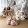 Cartoon Casual Slip-on Shoes - Women's Cotton Slippers with Anti-slip Sole
