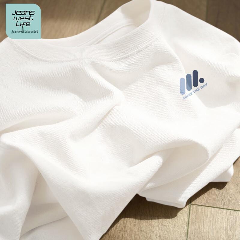 

JEANSWEST LIFE Мужская хлопковая футболка в американском ретро-стиле, плотная M