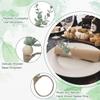 Simulated Eucalyptus Leaf Table Decor Premium Napkin Rings For Hotel Banquets Restaurant Settings Wooden Tablescapes