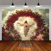 2D Divine Jesus Backdrop, Christian Event Party Background Cloth