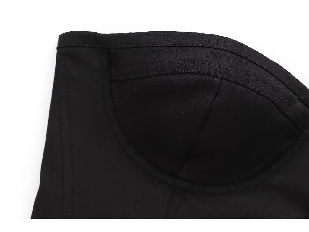 Women's Sleeveless Bustier Corset Top - Sexy European & American Style for Spring & Autumn 2025