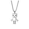 Unisex Trendy Titanium Steel Robot Necklace & Keychain Pendant - Hip Hop Style
