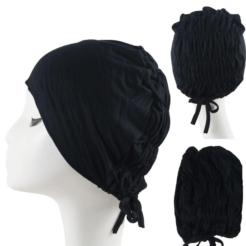

Hedging Caps Full Cover Hooded Scarf Elastic Tie Hijab Islamic Turban Muslim Turbante Head Scarf