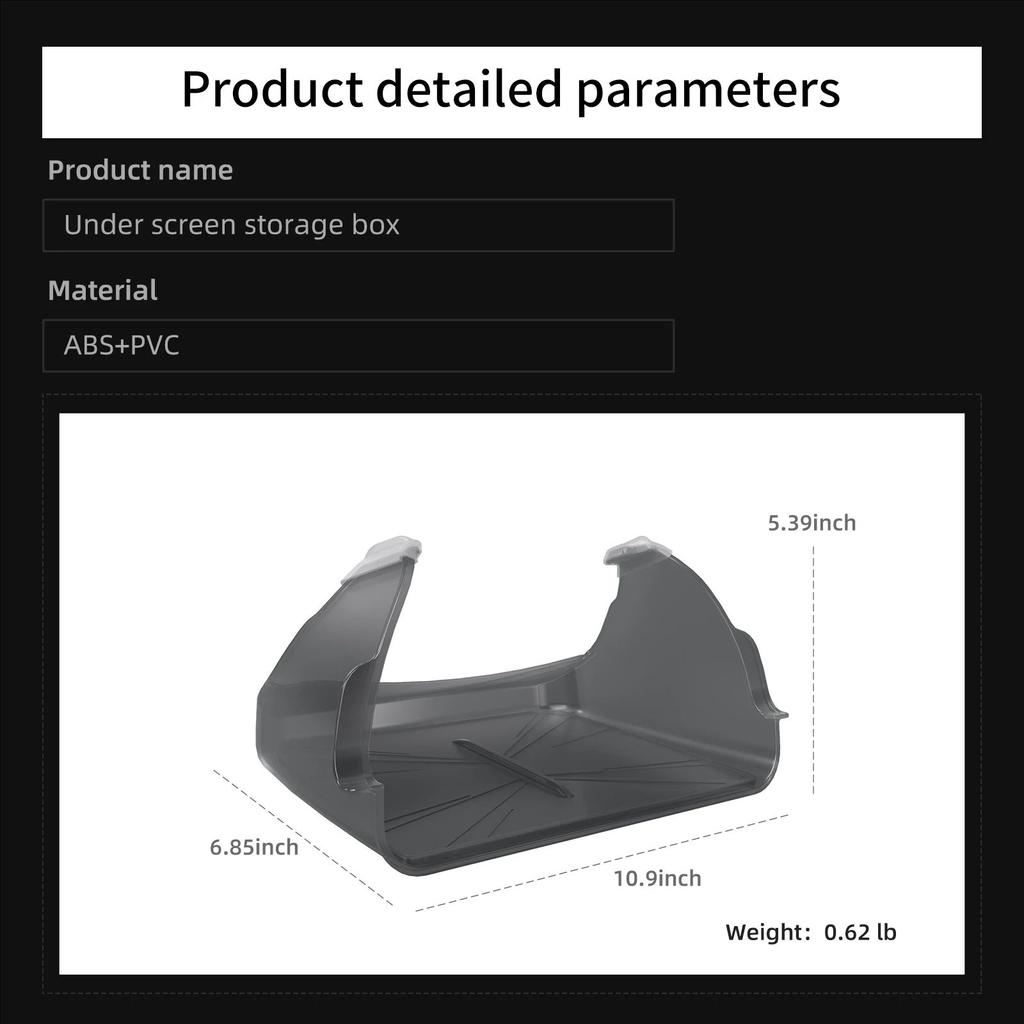 for Tesla Model Y Juniper 2025 Launch Model 3 Highland 2024 Hidden Storage Box Car Under-Screen Display Hanging Organizer Tray