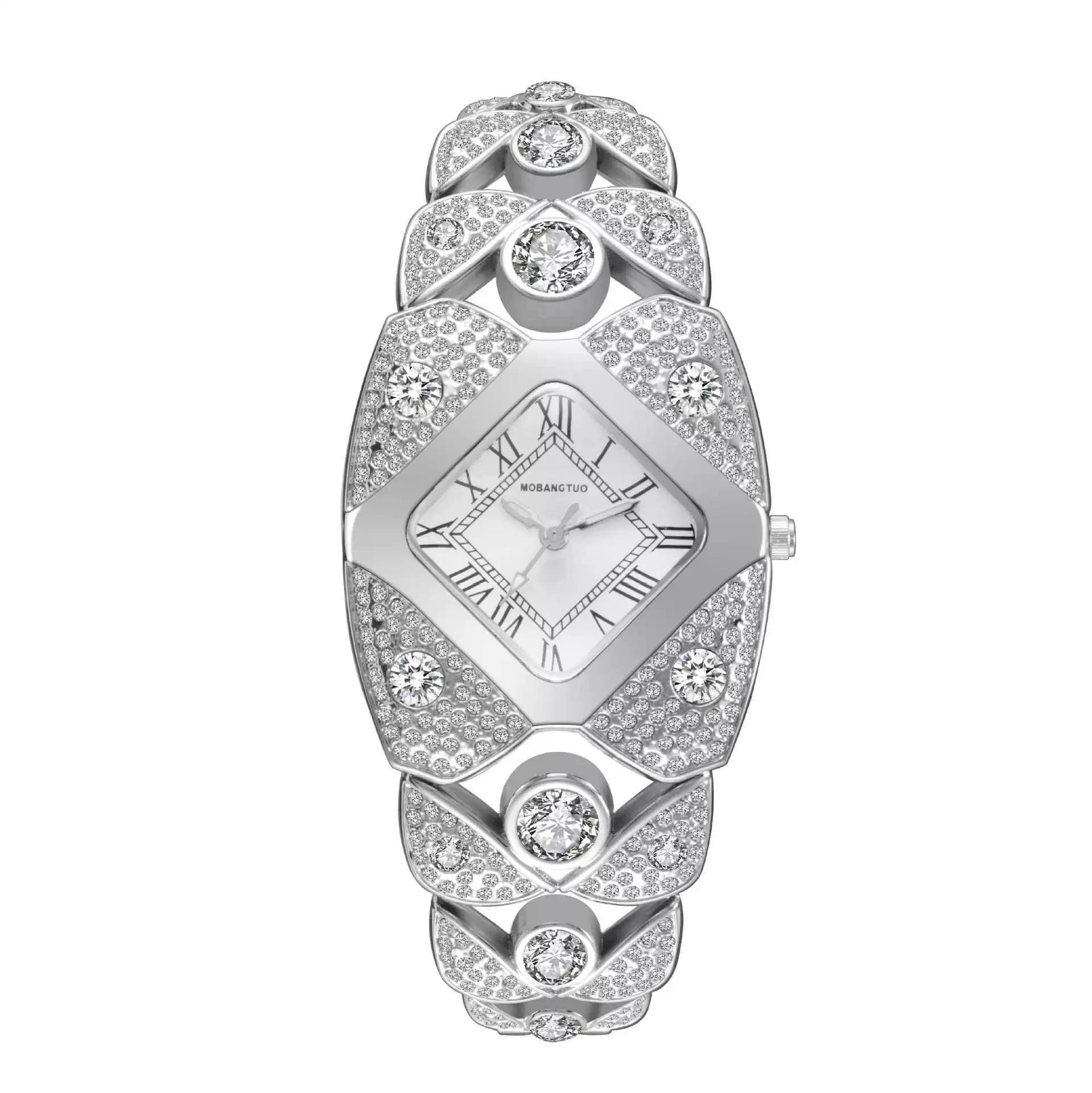 Steel Belt With Diamond Watch With Diamond Square Women S Luxury Watch Quartz Watch