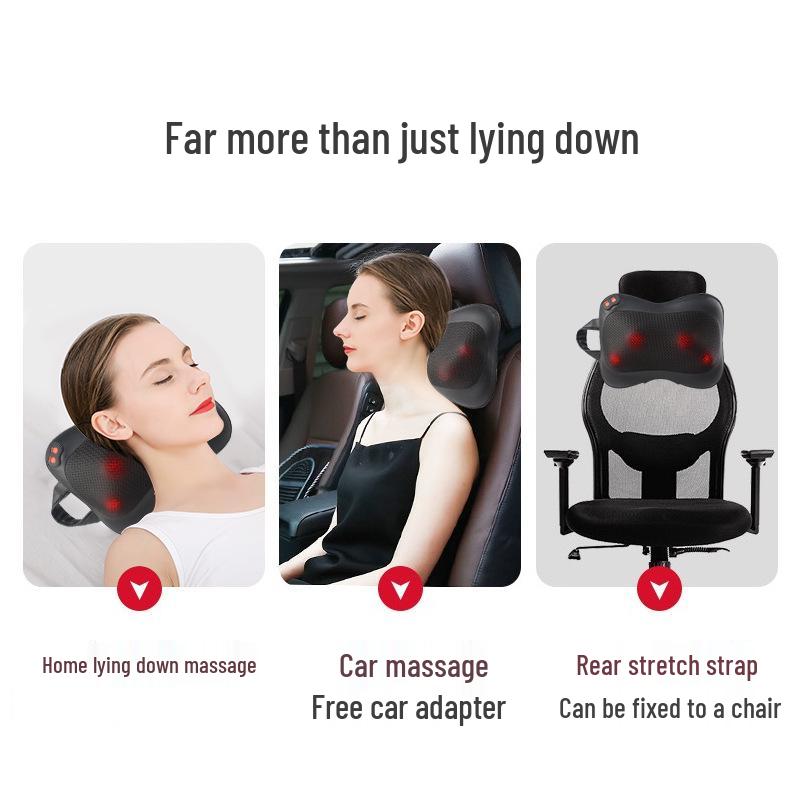 Smart Cervical & Lumbar Electric Massage Pillow for Car and Home Use