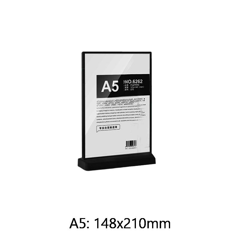 Acrylic Table Card Display Board A4 A5 A6 L-Shaped Table Sign Price Card Billboard Stand Picture Poster Art Display Frame Empty