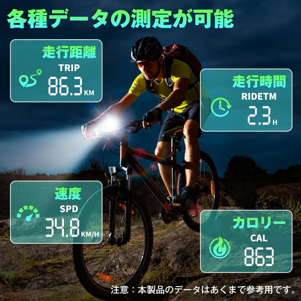 Multifunctional Bicycle Rechargeable 2600mAh Road Bike Powerful and CatEye Cycle Computer with Battery Level LED High IPX5 Easy Can Also Be Used As a