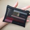 Black Mesh Makeup Bags Women Girls Cosmetic Bag Organizer Travel Portable Wash L