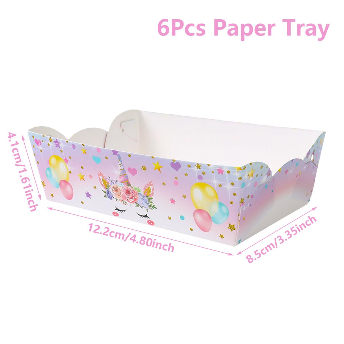 

Unicorn Snack Box Paper Tray Rainbow Unicornio Birthday Party Decoration Kids Girl Wedding Birthday Party Supplies Baby Shower