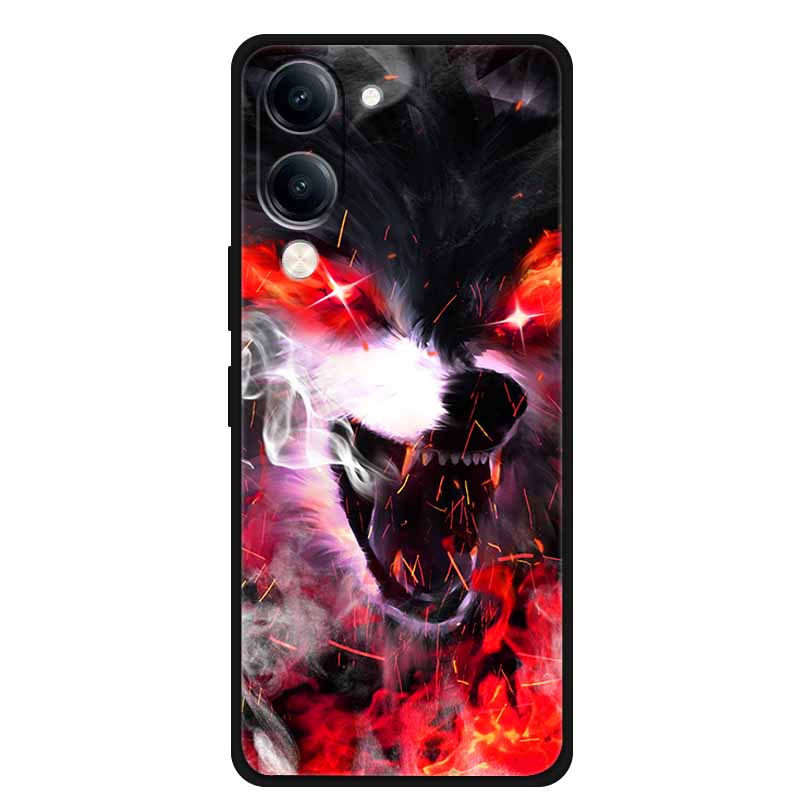 For Vivo iQOO Z10 Lite Case Silicone Black TPU Funda Back Cover for iQOO Z10 Lite 5G I2409 Soft Case Animal Coque IQOOZ10 Lite