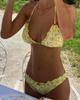2025 Floral Cross-Back Bikini Split Swimsuit Tie-Up Design