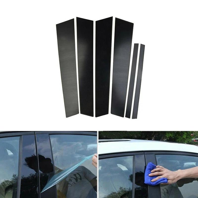 Car Pillar Posts Glossy Piano Black Decoration Fit For BMW 3 Series F30 Sedan 2012-2016 2017 2018 Window Molding Cover Stickers