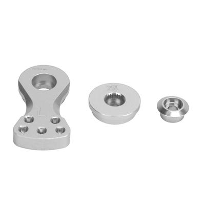 RC 25T Servo Saver Einstellbare Kraft Aluminiumlegierung L Servoarm für 110 Fernsteuerfahrzeug Ti