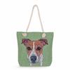 Dicke Seil-Einkaufstasche mit Hundemuster, ein Schultergurt, Strandtasche 7297