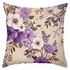 1 Pieces Purple And White Flower Patterned Decorative Throw Pillow Polyester Pillowcase, Sofa  Cushion Cov Headboard Pillow