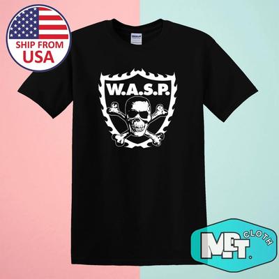 W.A.S.P WASP CROSSBONES Herren Schwarz Größe S-5XL