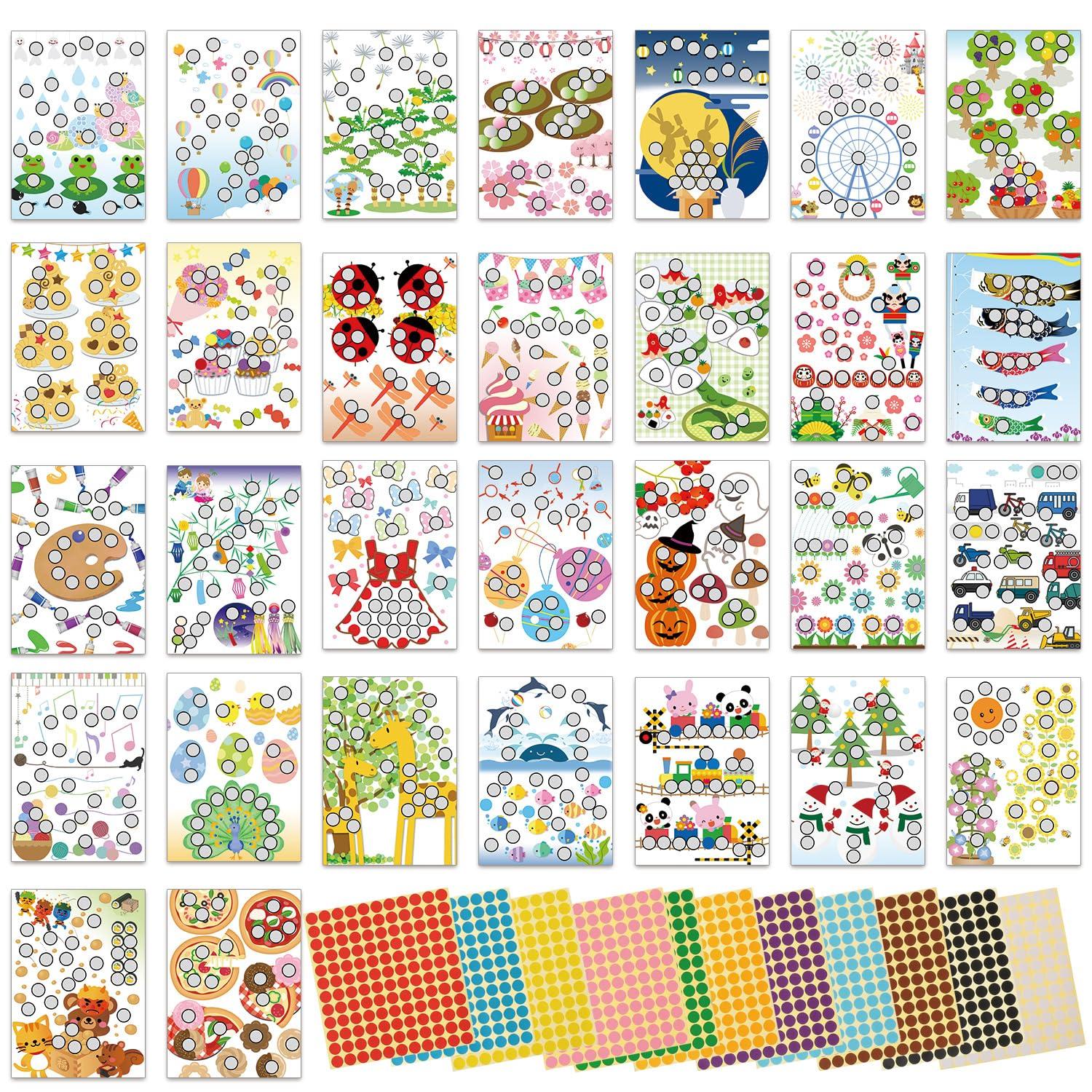 

ClickClack Sticker Set, Sheet Type, 16mm, Montessori Educational Toy