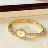 Reloj de Oro GEDI Elegantes Relojes de Pulsera Esfera Ovalada Exquisito Cuarzo Relojes de Moda para Mujer Retro Lujo Pulsera Dorada Reloj