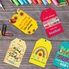 60pcs Cute Teachers Appreciation Week Tags Blessing Cupcake Tags  Teachers' Day Supplies