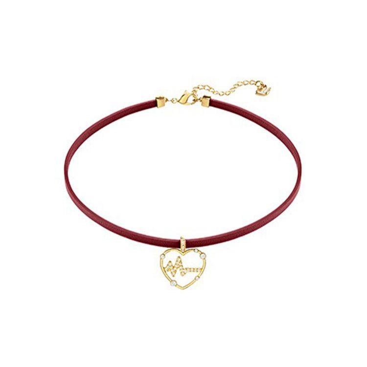 

Swarovski EKG Heart Pendant Necklace Women necklaces Red 5470163 Box (Random Color)