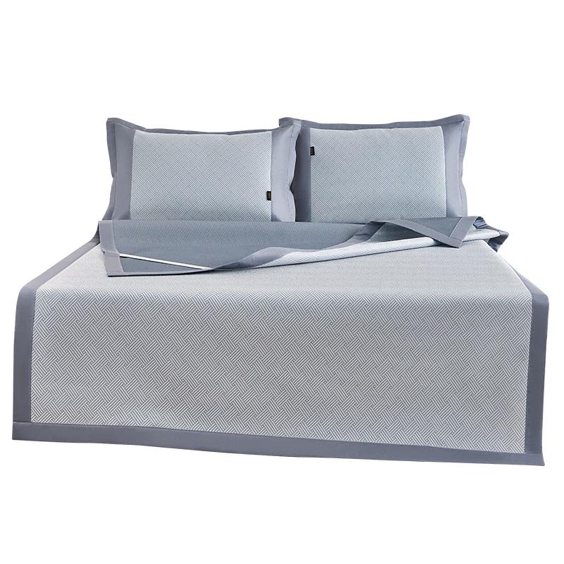 Old Craftsman A-Class Washable Jacquard Ice Silk Cooling Mat Set 120x200cm (Single, 1 Pillowcase)