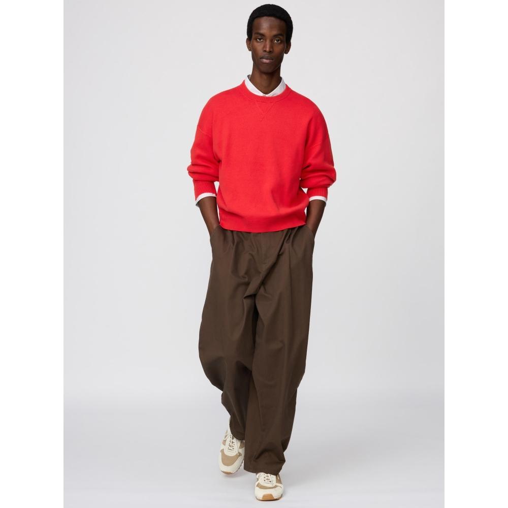 Uniqlo Suéter de Algodón Suave con Cuello Redondo de Japón