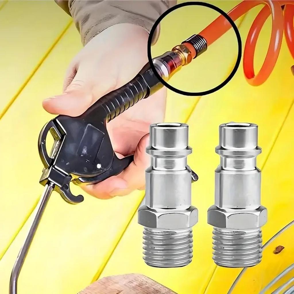 Pneumatic Tool Air Hose Connector European Standard Coupler Male Thread American Style External Thread Plug Pneumatic Fitting