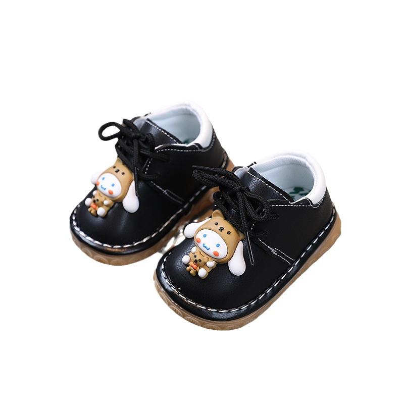 Spring and Autumn New Whistle Boys Single Shoes 0-1-2 Years Old Beef Tendon Sole Called Soft Sole Baby Girl Shoes