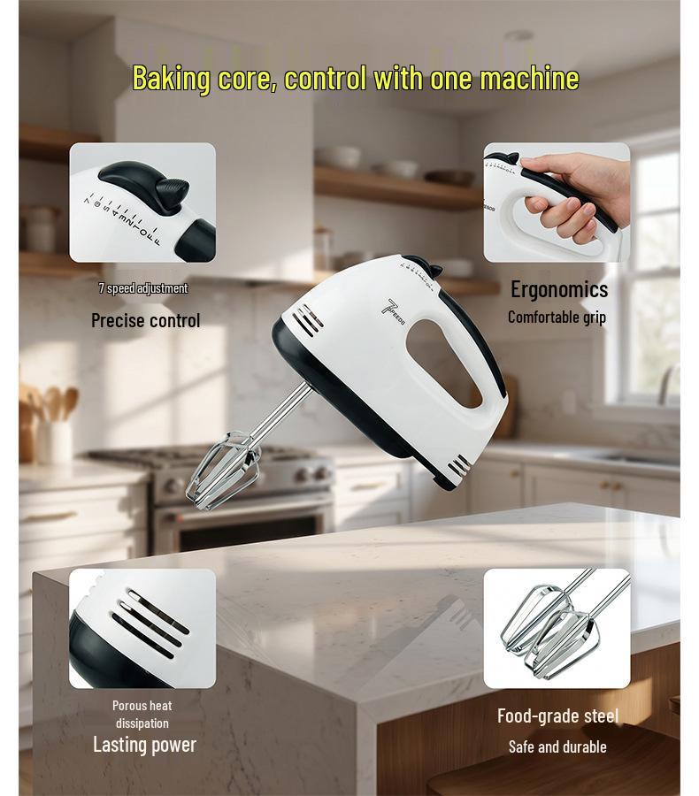 Automatic Handheld Electric Egg Beater and Cream Whipper for Baking