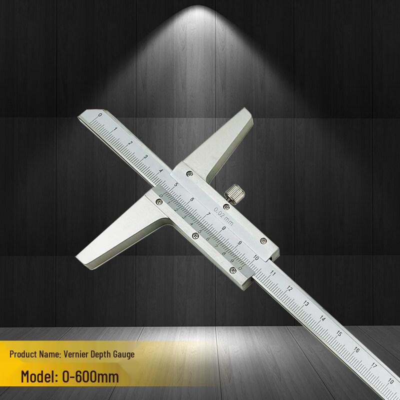 Jun Ding Ying 0-600mm Stainless Steel Vernier Depth Gauge