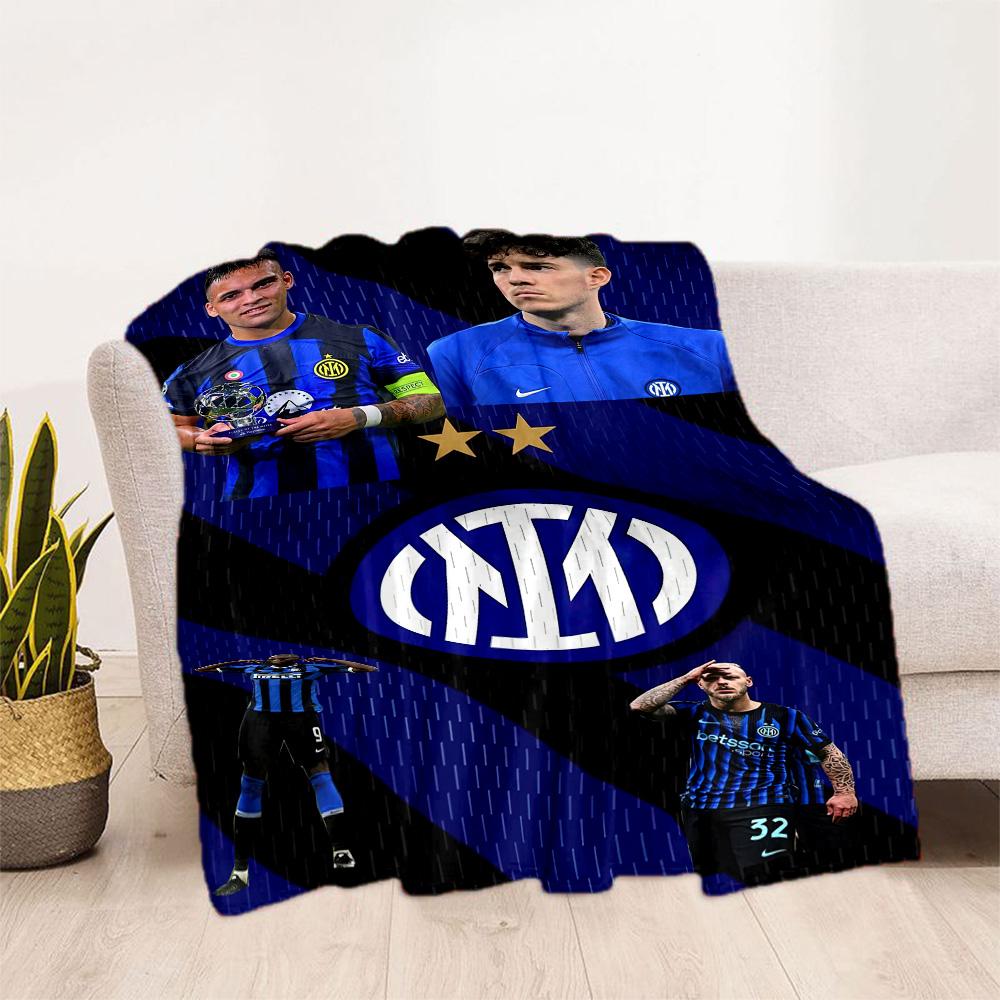 Inter Milan Blanket Durable Comfort Great For Picnics Sofa Chair Four Seasons Multipurpose Stylish Decor Perfect Gift For Relatives And Friends