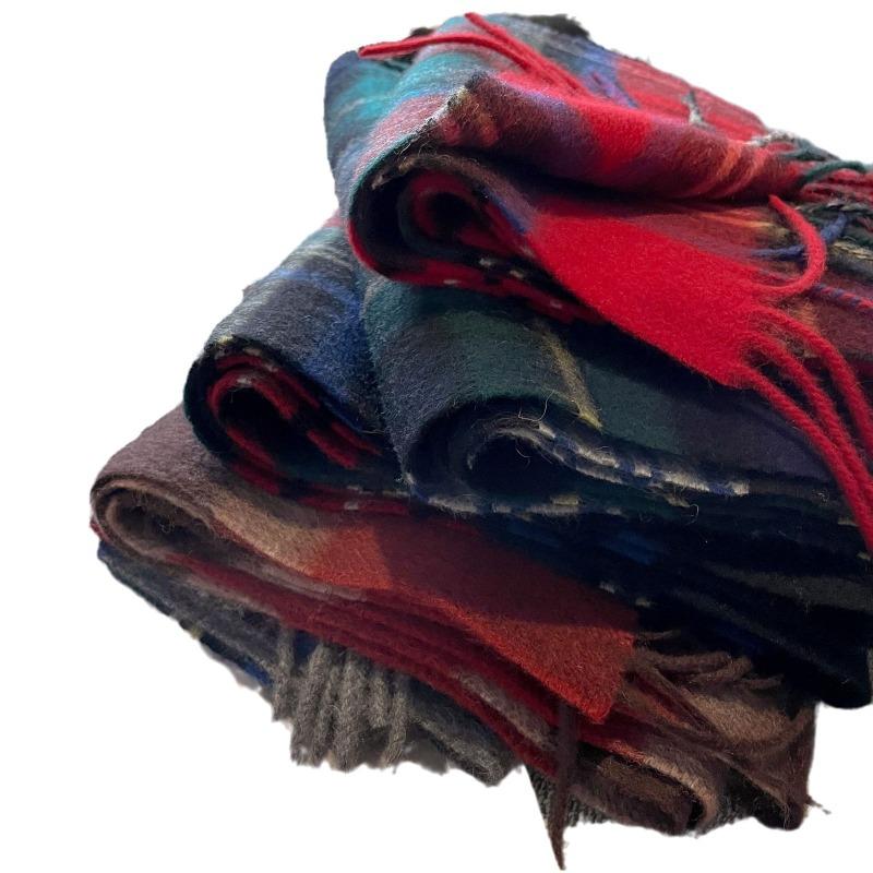 Wool scarf women's winter thickened versatile high-end wool birthday gift new scarf shawl new