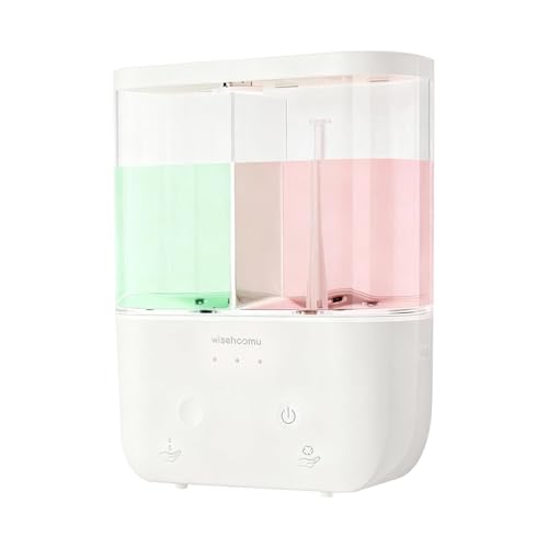 WISEHOOMU Foaming Soap Dispenser, Large Capacity 500ml + 500ml, Foaming + Liquid Soap Dispenser, Type-C Rechargeable, Wall-Mounted, Automatic Hand Soa