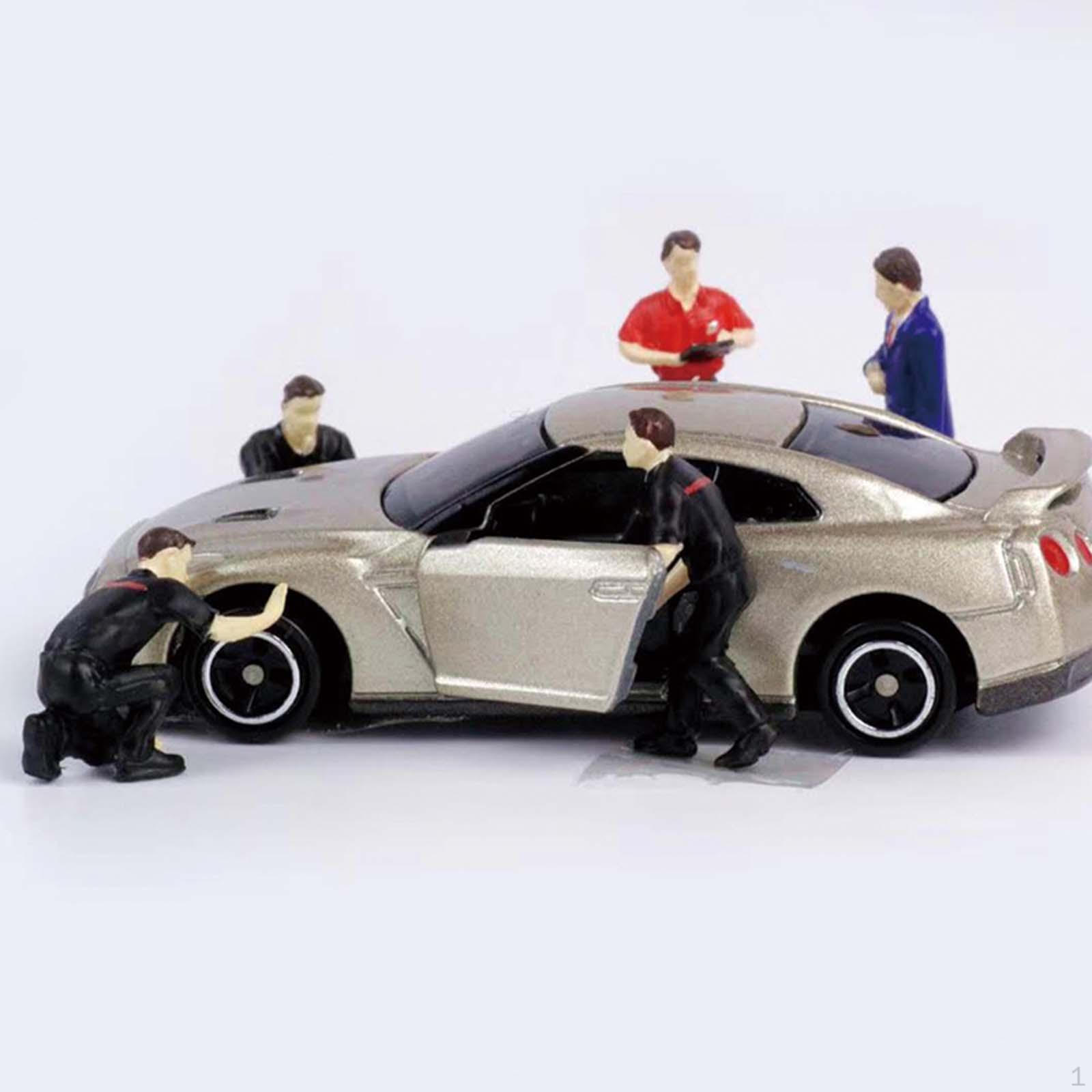 

5 Pieces Hand Painted 1:64 Figure S Scale Dioramas Miniature Scenes Garden Scene Layout Collections