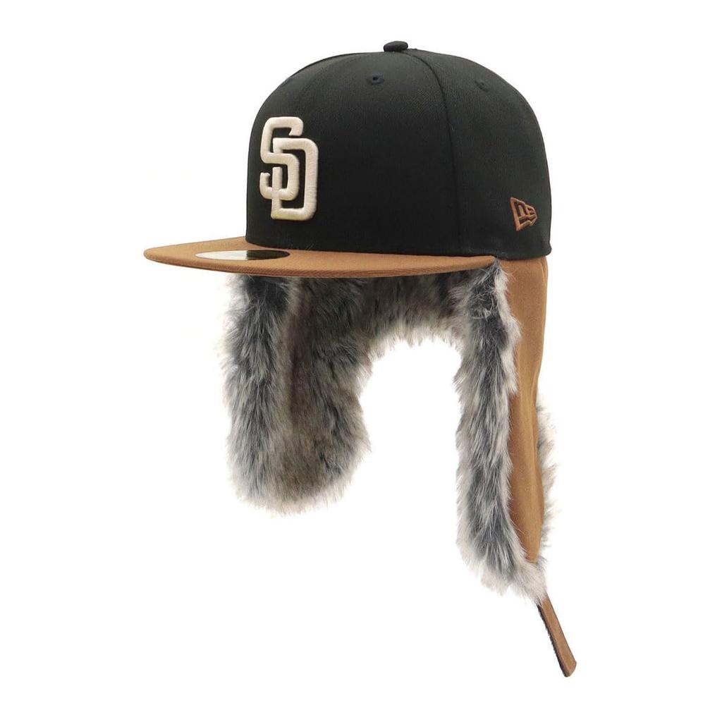 New Era 59FIFTY Dogear MLB ONSPOTZ SD Size 7 59Fifty Dogear Color MLB San Diego Padres Two-Tone Cap, Exclusive, Black, 3/4, 2-Tone