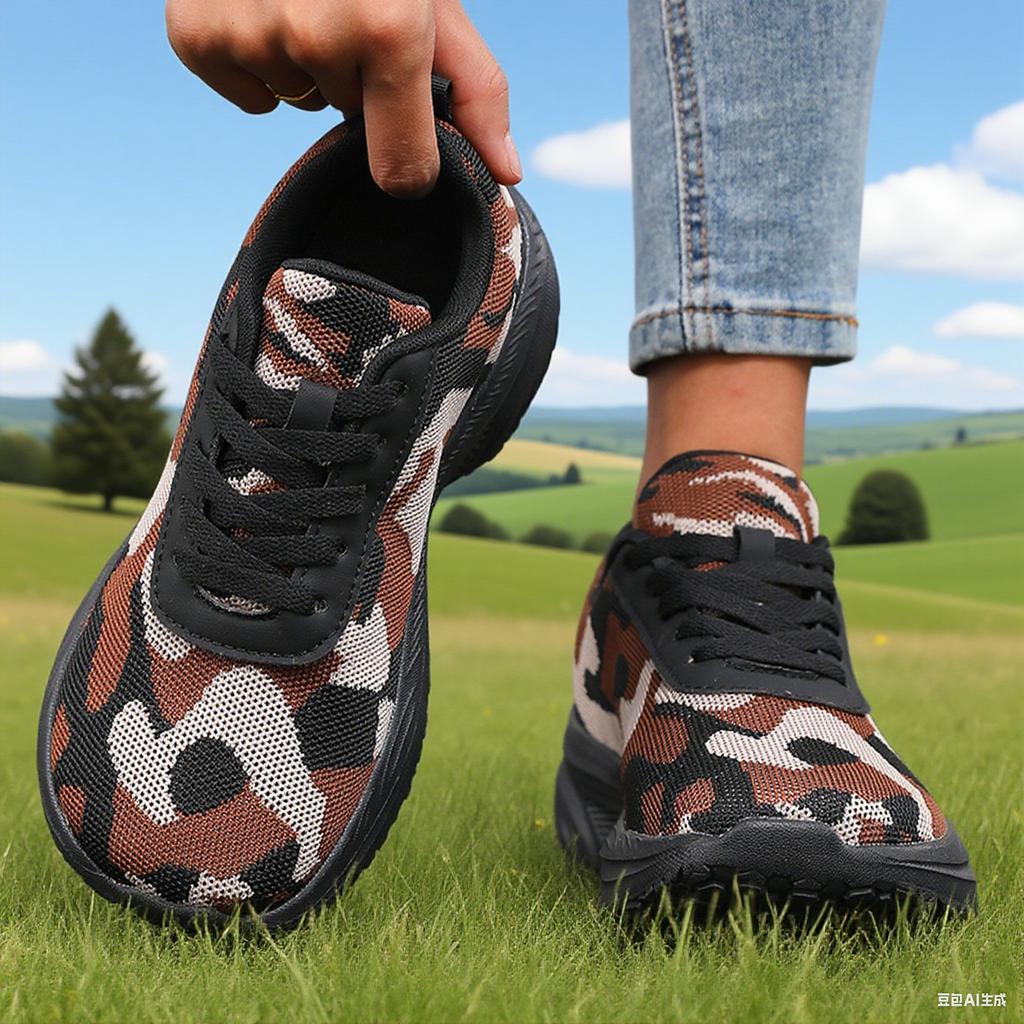 Camouflage Shoes Women'S Hiking Shoes Outdoor Training Student Military Training Shoes Release Sneakers Leisure Running Shoes