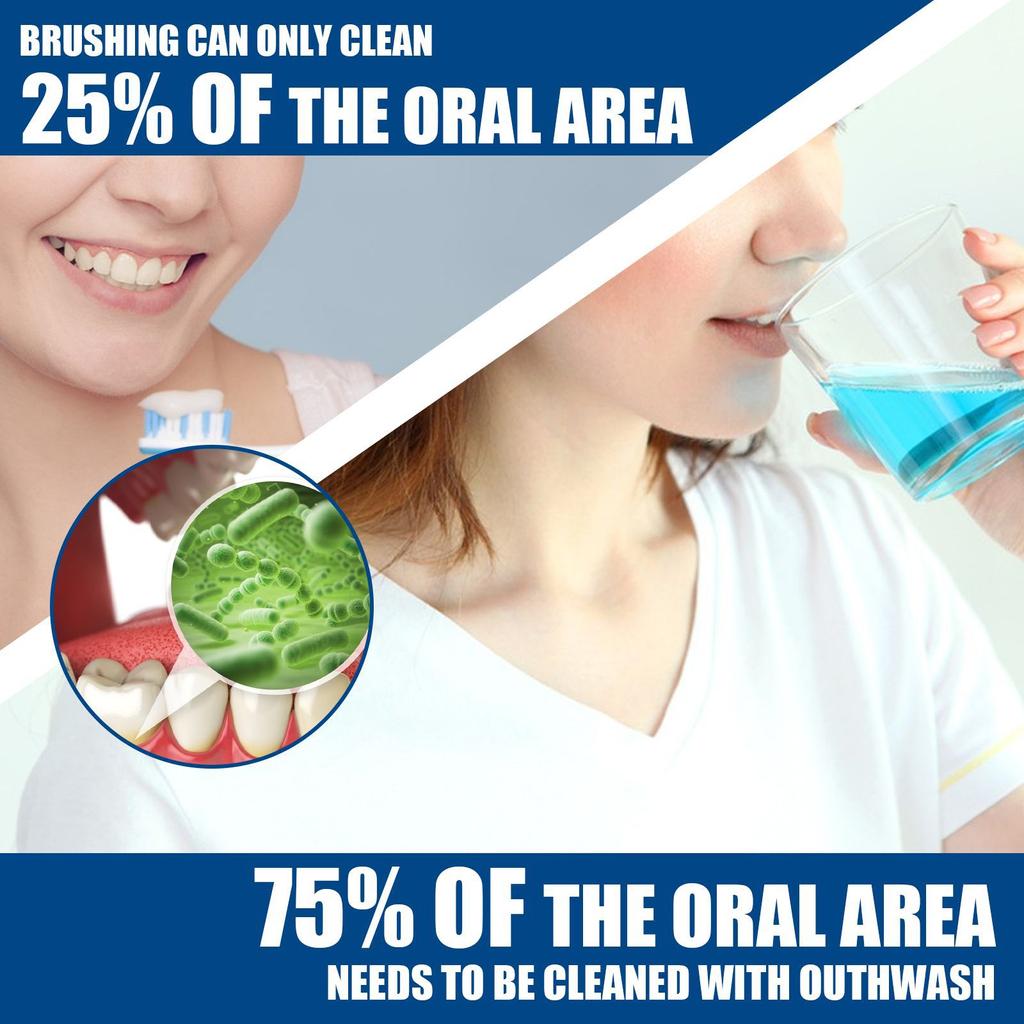 Mouthwash Remove Tooth Stains Odor Clean Yellow Tartar Whitening Teeth Lasting Fresh Breath Mouth Toothpaste Oral Smell Care